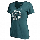 Women Eagles Green 2018 NFL Playoffs Against The World T-Shirt,baseball caps,new era cap wholesale,wholesale hats